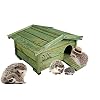 Bliźniaki Houten egelhuis – 37 x 47 x 25 cm, afneembaar dak, houten vloer, labyrint, veilig voor egel, egelhok, eco egelhotel voor de tuin, HDJ3 K