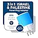 OREI 3 in 1 Israel Plug Adapter (Type H Adapter) with Dual USB for Charging – Does Not Convert Voltage - Israel Adapter Plug with Type B Input, Compatible in Palestine, Gaza Strip & Israel (U2U-14)