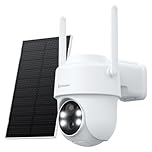 GALAYOU Solar Security Camera Outdoor Wireless, 2K Battery Powered Security Camera with Solar Panel, Wireless CCTV Color Night Vision, PIR Motion & Human Detection, 350° Pan/Tilt, 2-Way Audio, R1