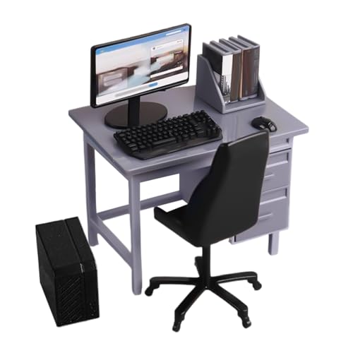 Muebles En Miniatura,Ornamento De Mesa Y Silla De Ordenador Modelo | Accesorios para Fotos Miniaturas para Niños Fiestas Cumpleaños Aulas Hogar Días Lluviosos