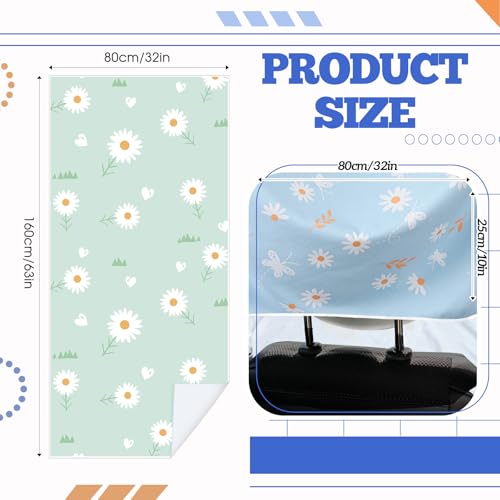 Image of Hahafelt 2 Pack Car Seat Towel Cover with Storage Bag, Daisy | 63 x 32 in Car Towel Seat Cover Non Slip Waterproof, Gym Workout Swimming Running, Machine Washable Sweat Absorbent Protector