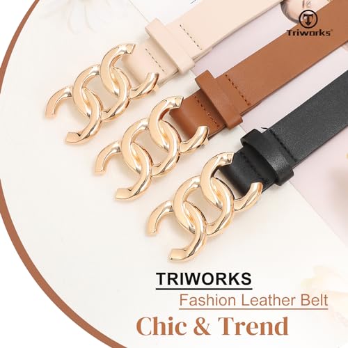 3 Pack Women's Belts for Jeans Pants Fashion Waist Belts for Ladies Leather Belts2