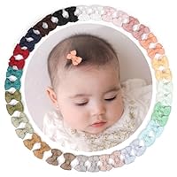 MiDoDo Baby Mädchen Haarschleifen 40 Stück 20 Farben Babybügen Haarstifte Kleine 1,37 Haarbögen Alligator Clips für Mädchen Säuglinge Kleinkinder