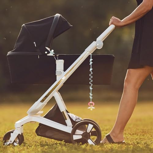 SYOSI Toy Strap, 5 Pcs Silicone Setpacifier Clip Keep Toys and Sippy Cups Secure with Toy Straps and Sippy Cup Strap Applies to Car Seat Toy, Teether Toy, High Chair, Stroller Accessories