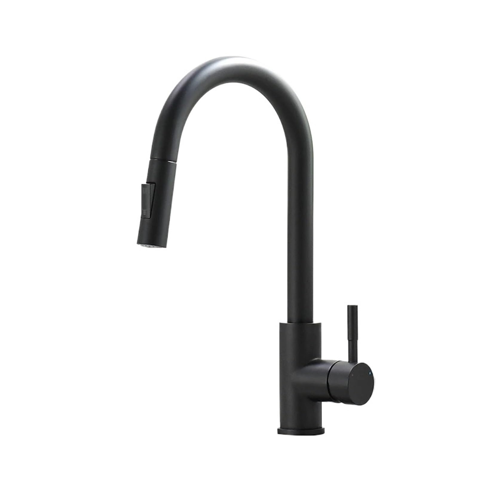 Mitigeur évier extractible noir robinet de cuisine G1/2 design monotrou