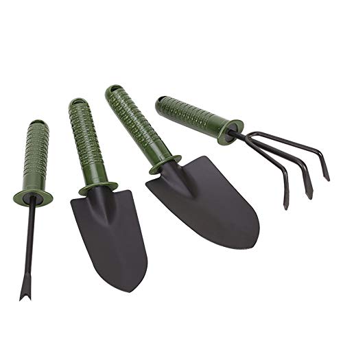 ACCUEILL Garden Tools Set 4 Piece - Plant Care Kit Includes Trowel, Transplanter, Weeder,Cultivator for Home Garden Lawn Farm Herbs Indoor Outdoor