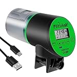 Futterautomat Aquarium, Fische Automatischer Fischfutterspender mit Typ-C Ladekabel, Fischtank 200ml Kapazität