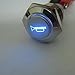 ESUPPORT 12V Car Auto Blue LED Light Momentary Speaker Horn Push Button Metal Toggle Switch 19mm