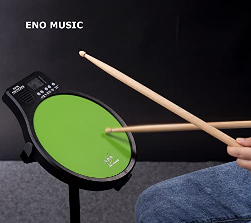 Eno Music Rubber Beginner Drum Practice Pad With Audible Metronome 2 In 1 Percussionists Rhythm Training Tool #TOP2