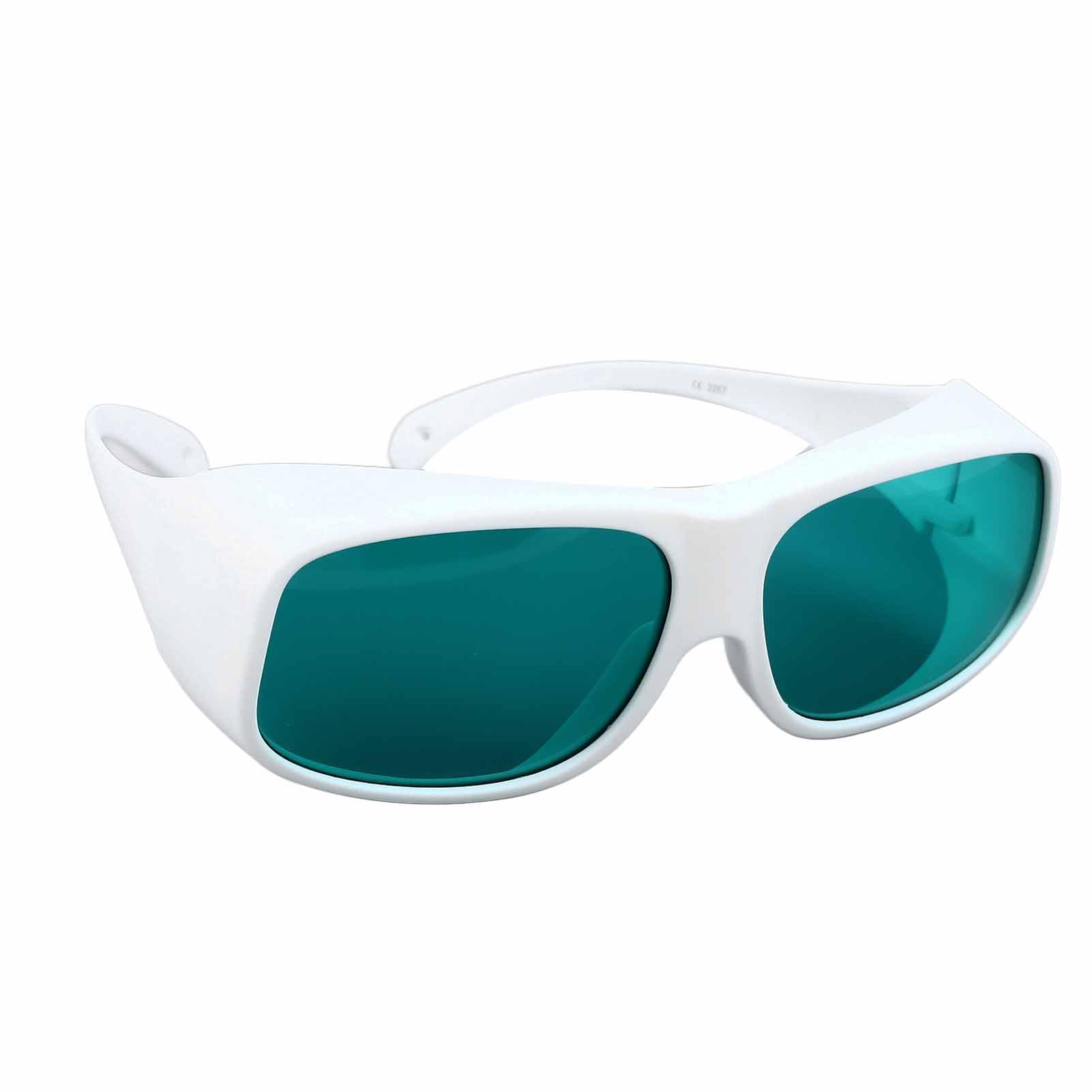 Generic Oświetlenie Okulary Ochronne Zapewniające ochronę Oczu Przed Szkodliwym Promieniowaniem o Długości Fali od 650 do 808 Nm do Zabiegów Kosmetycznych Elegancka Biała Oprawka 1 Zestaw
