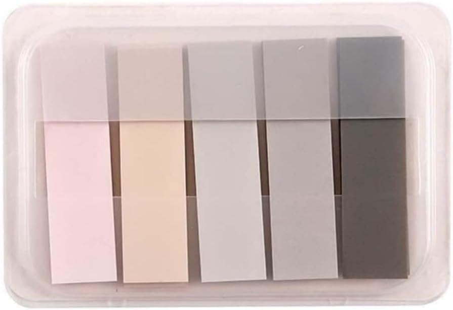 100 Pcs Grey Sticky Index Tabs, Notes Flags Writable and Repositionable File Tabs Flags for Pages or Book Markers Memo and Scratch Pads,Reading Notes,Classify File School Supplies