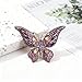 Crystal Rhinestone Butterfly Brooch,Elegant Butterfly Lapel Pins,Fashion Exquisite Crystal Animal Shape Brooches Lapel Pins,Dress Accessories Jewelry Gift for Women Daily Decoration (Pink)