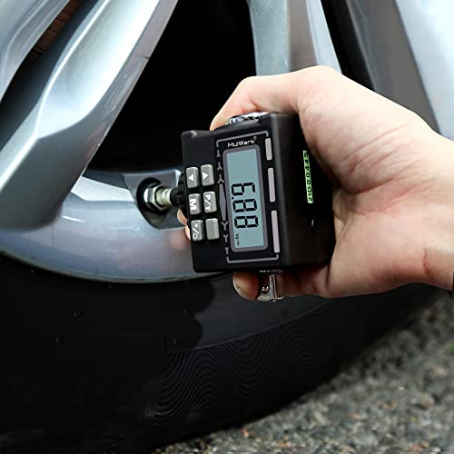 Mulwark 1/2" Digital Torque Adapter Converter(50 To 250.9 Ft-Lbs) With Tire Pressure Gauge | Buzzer | Led Flash | Lcd Backlight | Memory Function | 50H Working Time, Calibrate Digital Torque Wrench #TOP6