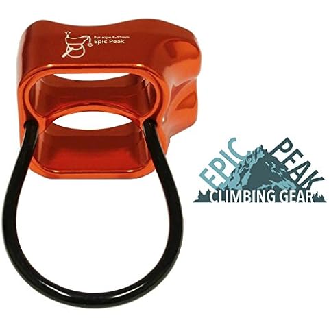 EPIC PEAK Double Slot Belay Device for Climbing with Free Decal Cover