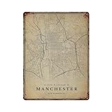 xiaoxiaoshen Manchester Vintage-Kartendruck, 