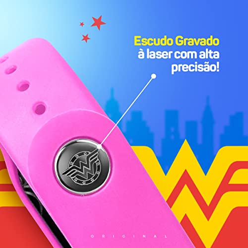 Relogio Infantil Menina à Prova D'água Bracelete Digital Led Mulher Maravilha, Relógio Para Present