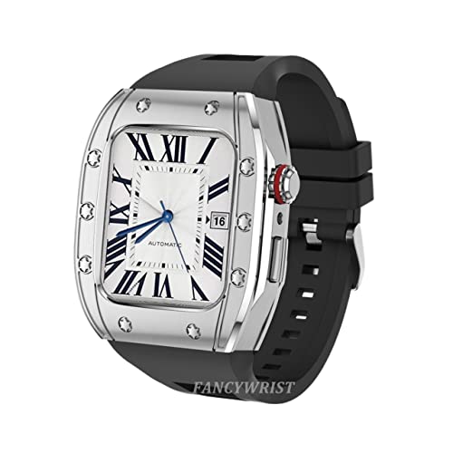 Cadran acier inoxydable Apple Watch avec boîtier de luxe diamant pour iWatch SE