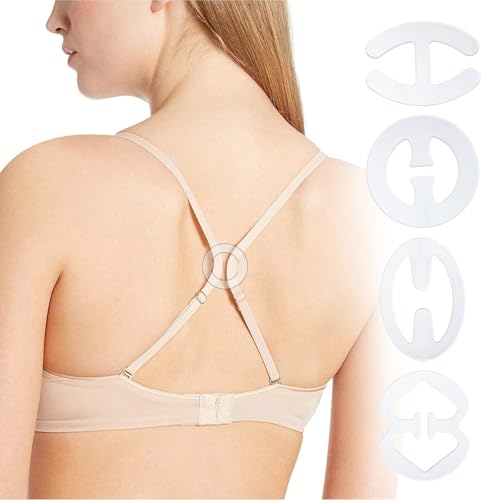 Tyqour 24 Stück Durchsichtige BH Träger, Unsichtbare Klare BH Träger Transparente Ersatz BH Schultergurte 8 Transparente BH-Träger-Clips + 16 BH-Träger, rutschfeste Schnalle BH Zubehör für Damen Bra