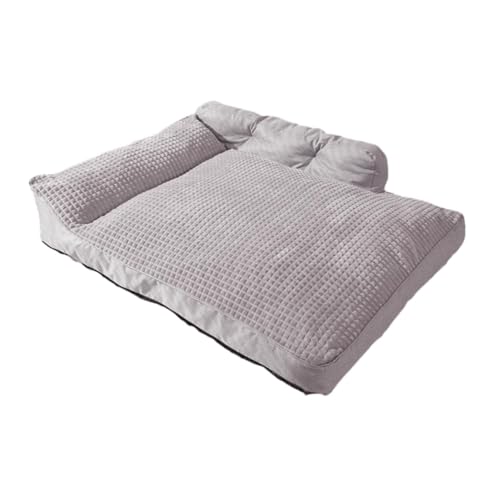 B Baosity 暖かいペットクッション ペットクッションベッド 室内用 心地よいペット用睡眠マットレス 犬小屋用ベッドパッド ポメラニアン プードル 小型 中型犬用, グレー 2XL