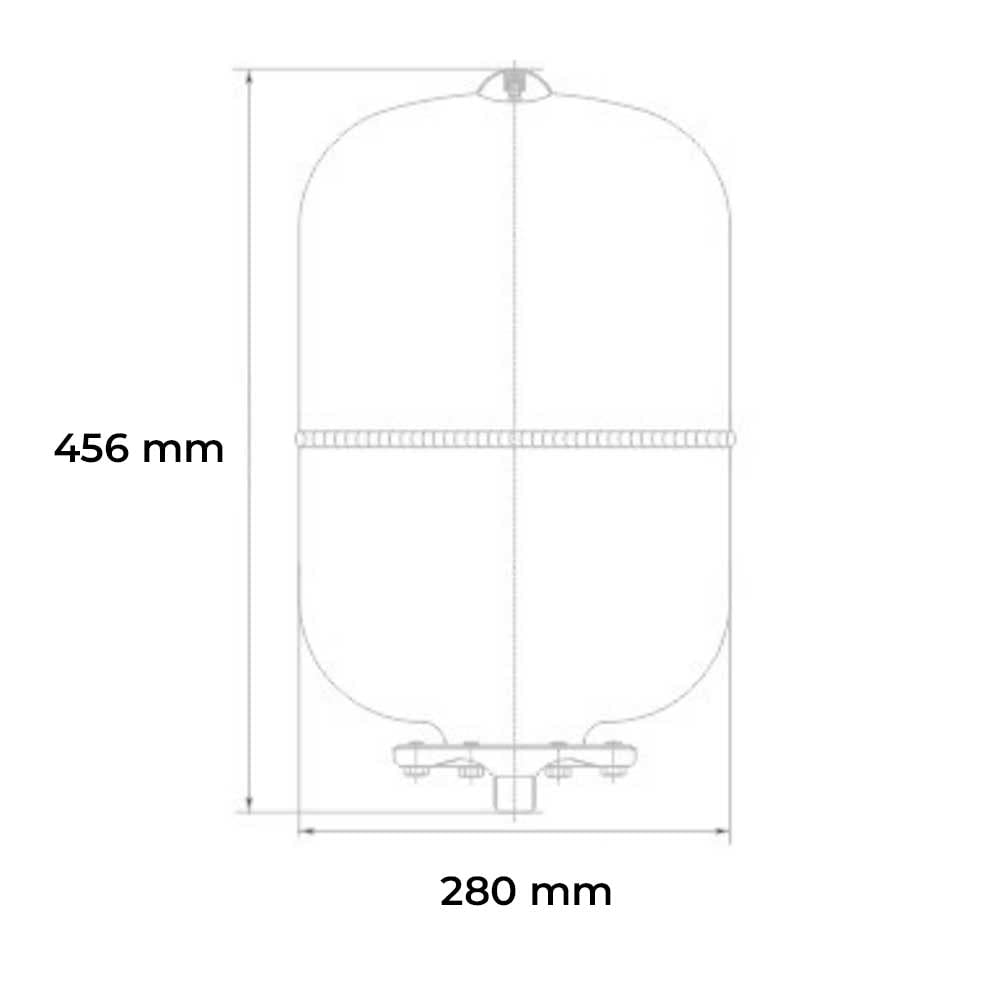 Imera - Vaso de Expansión Vertical Multiusos - Calefacción, ACS, Solar y Grupos de presión - 5 Años de Garantía - Membrana Butilo Plus - 10 Bares (18L)