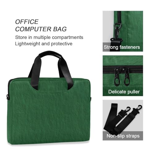 Funda para portátil 15.6 pulgadas con asa y correa verde miniatura 6
