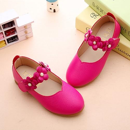 WUIWUIYU Girls Toddlers Cute Sweet Flower Mary Janes School Uniform Dress Flats Princess Shoes3
