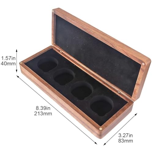 Caja de madera para guardar monedas conmemorativas y joyas de colección 7