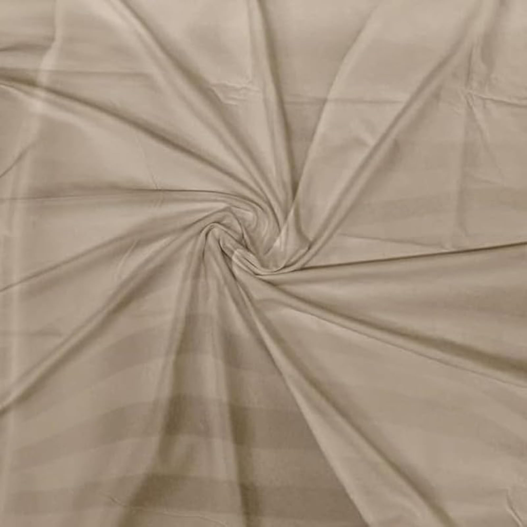Beige Glace Cotton Bedsheet Double Bed Queen Size