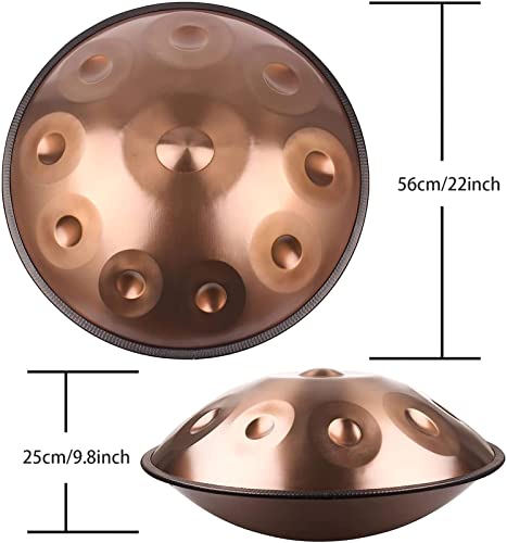 Harmonic Handpan Drum Hand Pan 9 10 12 Notes Professional Percussion Instrument Steel Handpan,for Professional Performance Steel Pan Drum(Size:12 Tones) miniatura 2