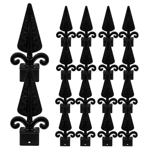 Abaodam 20 Pezzi Terminali per Recinzioni in Plastica Neri Cappucci per Pali e Cancelli da Giardino Accessori Decorativi per Recinzioni Esterne Facili da Installare e Resistenti