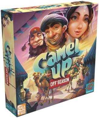 Galápagos, Camel Up: Off Season, Jogo de Tabuleiro para Amigos e Familia, 3 a 5 Jogadores, 45 Minutos, Multicolor