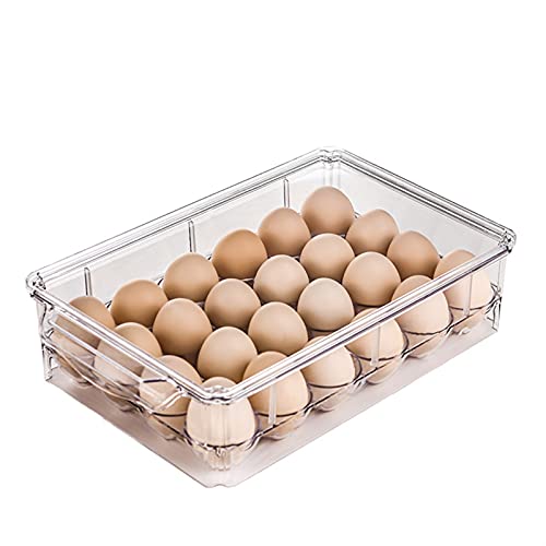 Contenedor de huevos apilable para organizar cocinas pequeñas y neveras 2