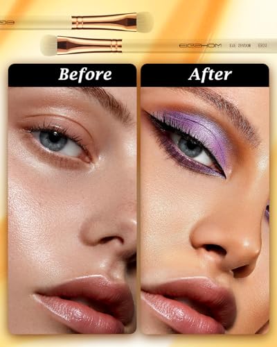 EIGSHOW Pincel para Sombras de Ojos, Pincel Profesional para Sombras de Ojos con Pelo de Cabra Saikoho, Maquillaje de Premium para Difuminar, Difuminar, Sombrear(E831) - imagen 6