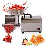 asdchZen Colador De Tomate Eléctrico Comercial, Prensa De Acero Inoxidable De 450 W para Salsa Casera De Tomate, Fresa Y Arándanos.