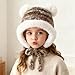 Cute Furry Children's Knitted Hat, Warm Fashion Ear Flap Cap for Babies & Toddlers in Vibrant Colors,Red,52Cm