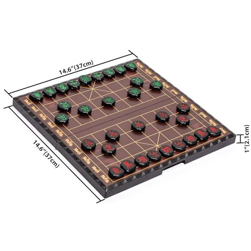 Set Magnético de Ajedrez Chino Plegable 14.6 pulg miniatura 3