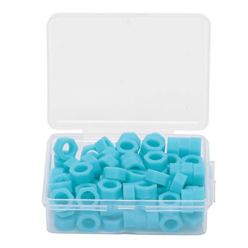 100pcs Anillo de código dental esterilizable en autoclave, círculo de código de identificación de instrumento de silicona, círculo de marca de desinfección de teléfono móvil, suministros dentales