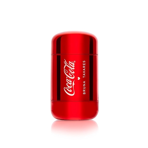 Bruna Tavares Blush Stick Coca Cola Flush Vibes, Bastão para Face, Vermelho Metálico, Maquiagem Profissional