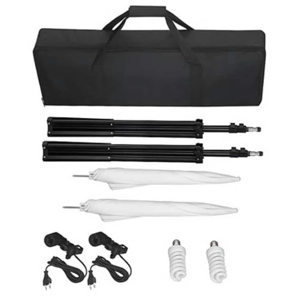 Kit di studio fotografico con lampade, piedi e ombrelli 5500 K