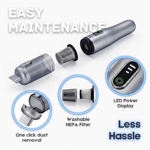 Image of Force24 Premium Vacuum Cleaner for Home & Car Use | 4 in 1 Cordless Vacuum Cleaner & Blower | HEPA Filter | Rechargeable 6000mAh | 3 Speed Suction Upto 18000PA | BLDC Motor | 1 Year Warranty (PREMIUM)