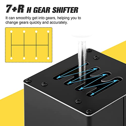 Cuifati Simulateur USB Shifter pour ATS ETS Dust WRC Sim Racing Game pour G29 G27 G25 G920 PC, Volant Sequential H Gear Shifter 7+R H Gear Shifter pour Thrustmaster T300RS/GT pour Win7