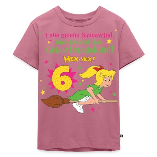 Spreadshirt Bibi Blocksberg Geburtstagsdesign 6 Jahre Kinder Premium T-Shirt 134/140 (8 Jahre) Mauve