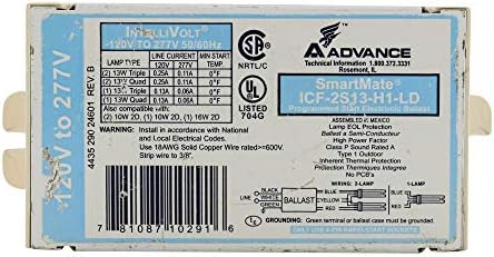 Advance SmartMate ICF-2S13-H1-LD - (2) Lamp Fluorescent Ballast - 10 Watt CFL - 120/277 Volt - Programmed Start - 1.0 Ballast Factor