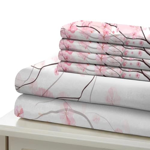 Housse de Couette Fleurs de Cerisier Microfibre Douce Premium - 7