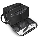 UPDAY Hanging Toiletry Bag for Men, Water-Resistant Travel Toiletries Organizer Dopp Kit with 11 Com