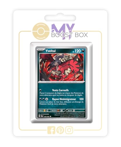 Yveltal 035/064 Reverse - Myboost X Écarlate et Violet 6.5 Fable Nébuleuse - Coffret de 10 Cartes Pokémon Françaises