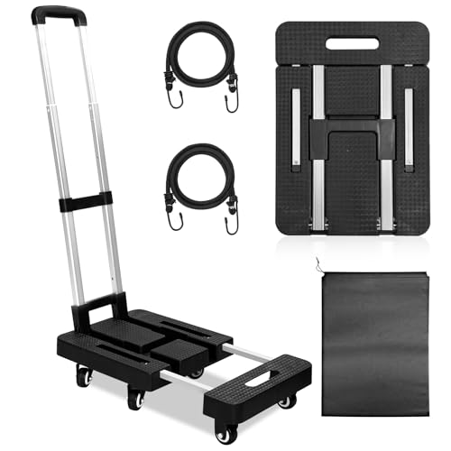 Carretilla plegable portátil de 6 ruedas resistente