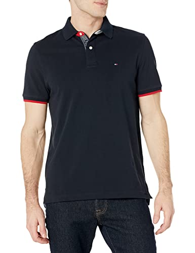 Tommy Hilfiger Men's Adaptive Regular Fit Pop Collar Polo, Desert Sky, L #TOP15