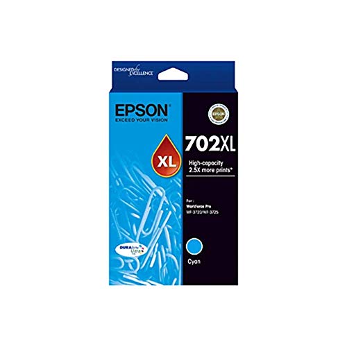 Cartouche d'encre cyan Epson 702XL à grande capacité pour imprimer tous vos dossiers de bureau