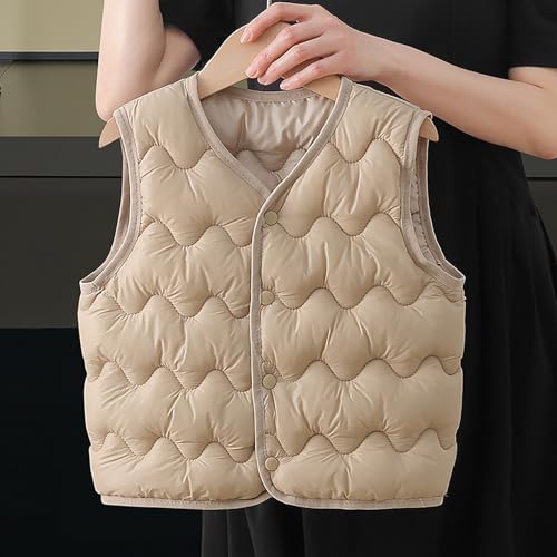 Puffer Vest for Boys Girls Kids Sleeveless Button Down Outerwear Warm Quilted Lightweight Down Winter Jackets Coats2